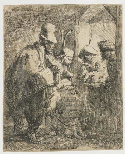 De rondtrekkende muzikanten door Rembrandt van Rijn