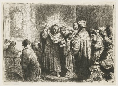 Het eerbetoongeld door Rembrandt van Rijn