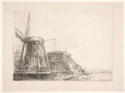 De molen door Rembrandt van Rijn
