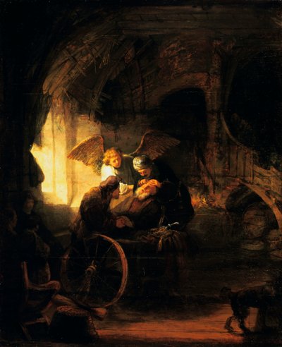 Tobias herstelt het zicht van zijn vader door Rembrandt van Rijn