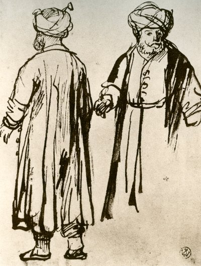 Twee Turken wandelen, 1913 door Rembrandt van Rijn