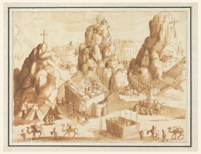Fantastisch Landschap met Scènes uit het Oude en Nieuwe Testament door Remigio Cantagallina