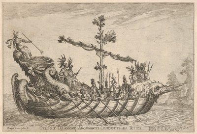 Peleus en Talamon, uit de serie Vaten van de Argonauten, voor de huwelijksviering door Remigio Cantagallina