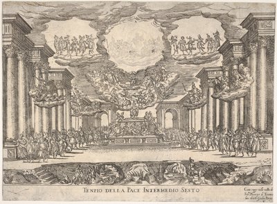 Zesde Intermezzo: Tempel van Vrede Intermedio sesto: tempio della pace, uit de serie S door Remigio Cantagallina