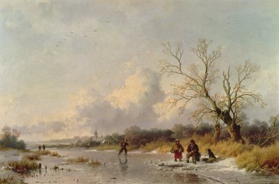 Winter in Holland door Remigius Adrianus Haanen