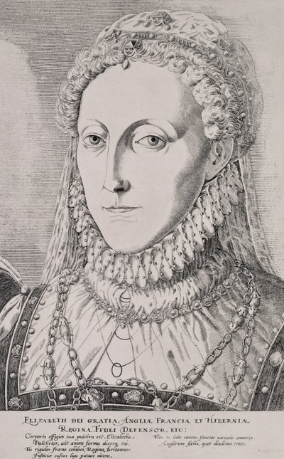 Koningin Elizabeth I (1533-1603), c.1572-75 door Remigius Hogenbergh