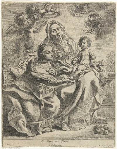 Anna te Drieën S. Anna, auia Christi (title on object) door Remoldus Eynhoudts