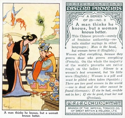 Een man denkt dat hij het weet, maar een vrouw weet het beter, 1931 door René Bull