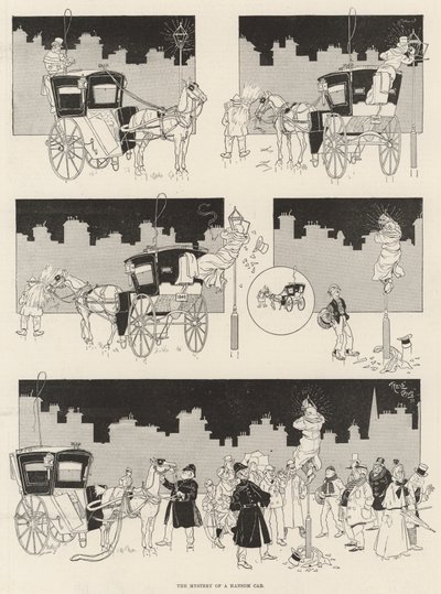 Het mysterie van een Hansom Cab door René Bull