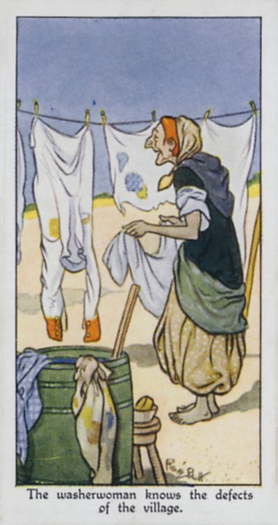 De wasvrouw kent de gebreken van het dorp door René Bull