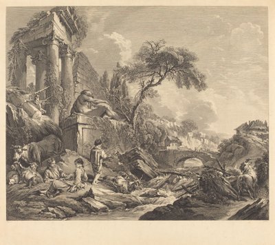 De Mus van Lesbia door René Gaillard after François Boucher