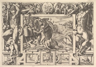 Aeëtes verzamelt de ledematen van Absyrtes, 1563 door Rene Boyvin
