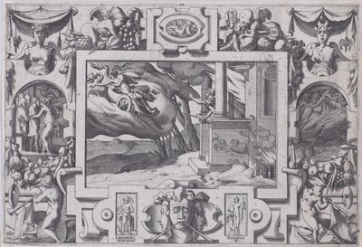 Medea vlucht voor Jason, 1563 door Rene Boyvin