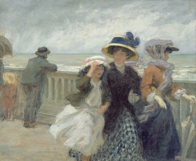 Storm aan de kust door René François Xavier Prinet