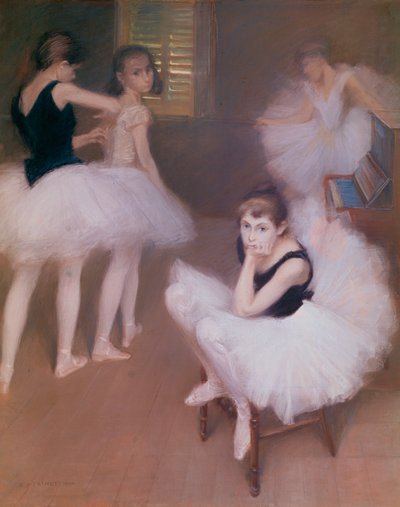 Jeunes danseuses au repos - Jonge dansers in ruste ... door René François Xavier Prinet