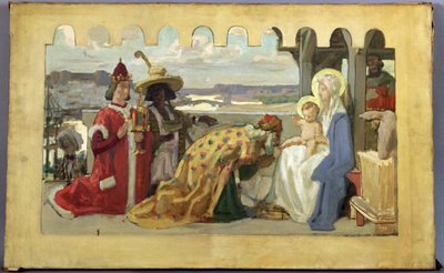 De Aanbidding der Wijzen, voorbereidende studie voor de Kerk van Saint-Ferjeux nabij Besançon door René François Xavier Prinet