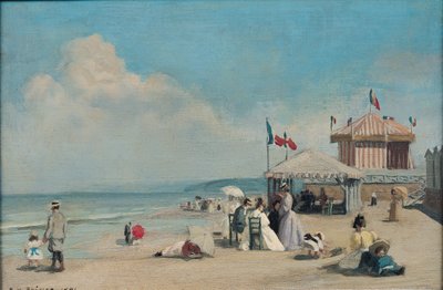 Het strand van Cabourg door René François Xavier Prinet