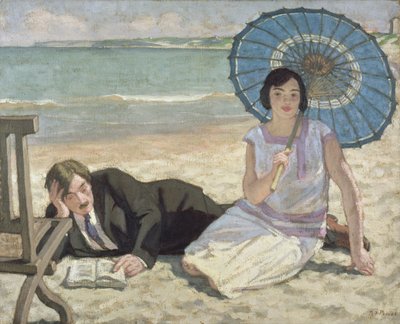 Vrouw met een Parasol, ca. 1925 door René François Xavier Prinet