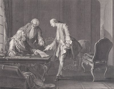 De verloren zoon die zijn erfenis opeist, ca. 1751 door Rene Gaillard