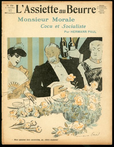 Omslag van "De Boterplaat", nummer 236, Satirique en kleuren door Rene George Hermann Paul