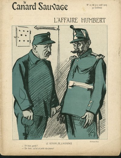 Illustratie van Hermann-Paul voor de omslag van Le Canard Sauvage, nr. 21 door Rene George Hermann Paul