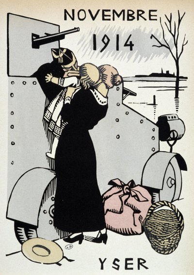 Nov. 1914: Yser, het vertrek van de troepen - in 