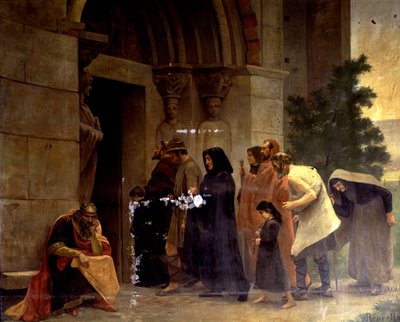 Raymond VI (1156-1222), Graaf van Toulouse, "De Excommunicé" in 1208 door Paus Innocentius III (1160-1216). René Ravaut door Rene Ravaut