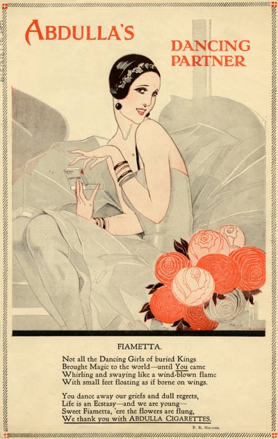 Abdulla Sigaretten, 1920s door Rene Vincent