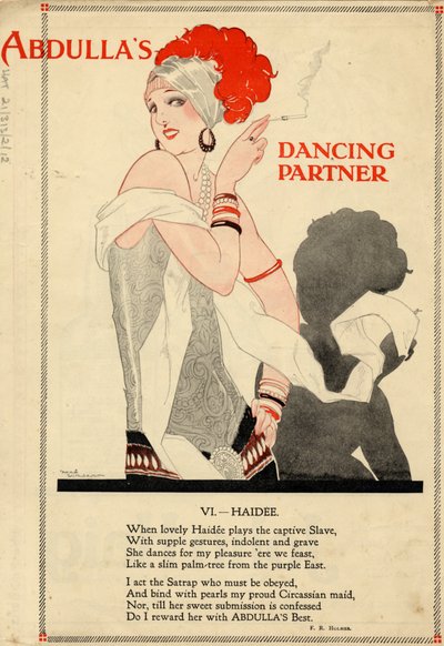 Abdulla Sigaretten, jaren 1920 door Rene Vincent