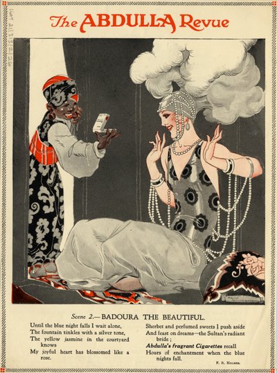 Abdulla Sigaretten, jaren 1920 door Rene Vincent