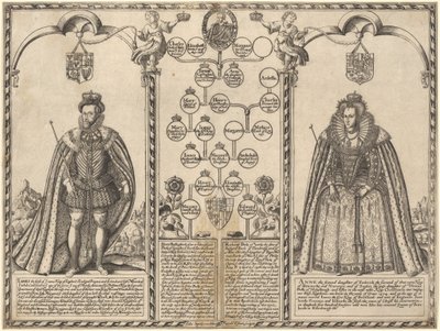 James I en Anne van Denemarken door Renold Elstrack