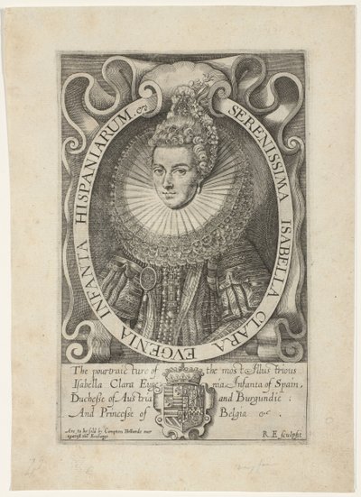 Portret van Isabella Clara Eugenia door Renold Elstrack