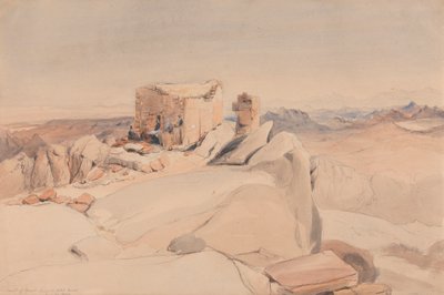 Top van de Sinaïberg of Jebel Musa door Rev. Edward Thomas Daniell
