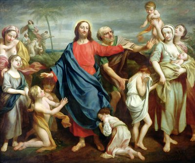 Laat de kleine kinderen tot mij komen, en verhinder hen niet, 1746 door Rev. James Wills