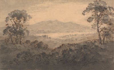 Landschap met meer en bergen door Rev. William Gilpin