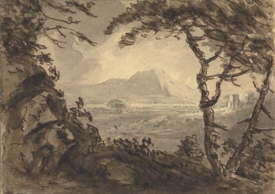 Landschap met Berg in het Midden door Rev. William Gilpin
