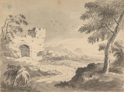 Landschap met Weg naar Abdij door Rev. William Gilpin