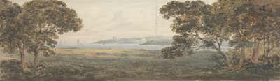 Bosrijk Landschap met Uitzicht op een Estuarium door Rev. William Gilpin