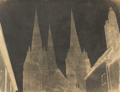 Studie van de Torenspitsen van de Kathedraal van Lichfield door Reverend Calvert Richard Jones