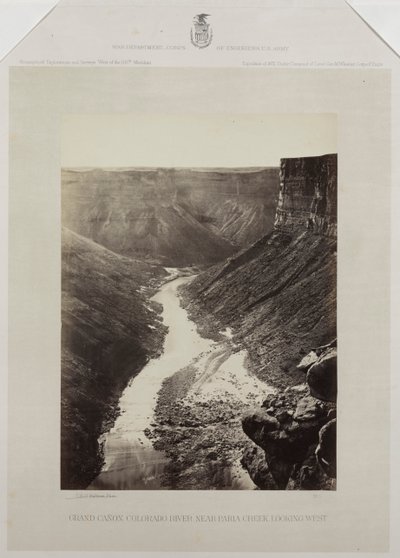 Grand Canyon, Colorado River, Monding van Kanab Wash, Kijkend naar het Westen door Reverend George Wilson Bridges