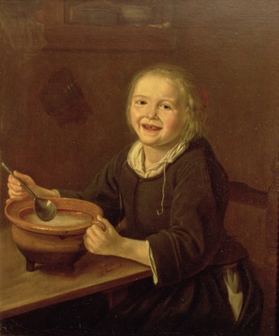 Jongen die Pap Eet door Reynier Fransz Hals