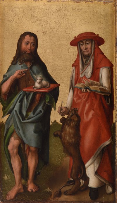 Heiligen Johannes de Doper en Hiëronymus door Rhenish Master