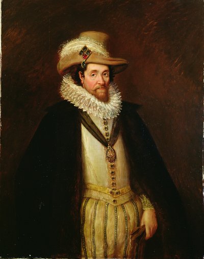 James I van Engeland en VI van Schotland (1566-1625), naar John de Critz II door Rhoda Sullivan