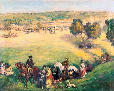 De weide. Schilderij door Ricard Canals i Llambi (1876-1931) door Ricardo Canals y Llambi