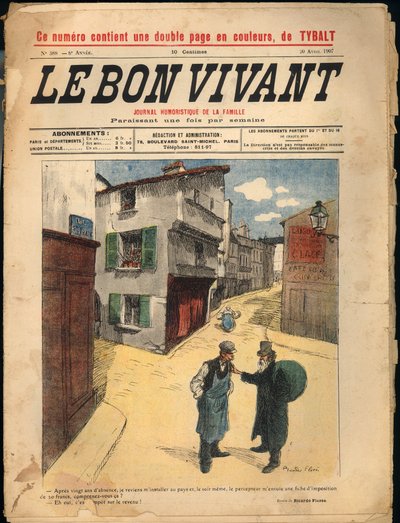 Vooromslag van het tijdschrift "Le Bon Vivant", N° 388, 20 april 1907 (gedrukt papier) door Ricardo Flores