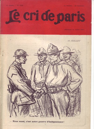 Illustratie van Ricardo Flores (1878-1918) voor de omslag van Le Cri de Paris door Ricardo Flores