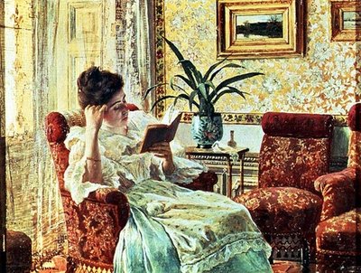 Vrouw die leest door Ricardo Lopez Cabrera