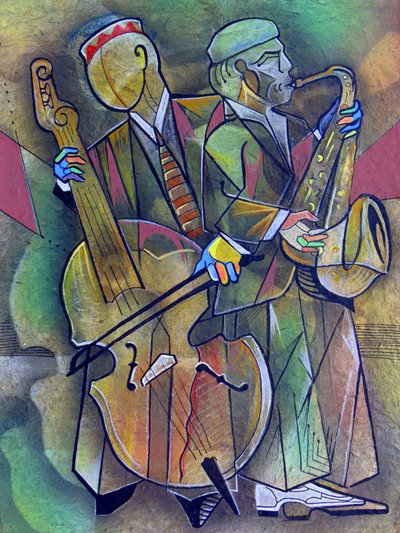 Levendig jazzduo door Ricardo Maya