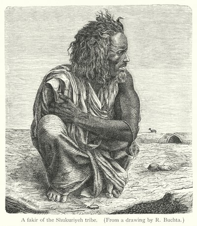 Een fakir van de Shukuriyeh-stam door Richard (after) Buchta
