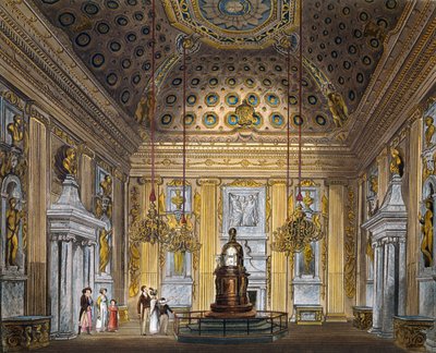 Koepelkamer, uit De Geschiedenis van de Koninklijke Residenties door Richard (after) Cattermole